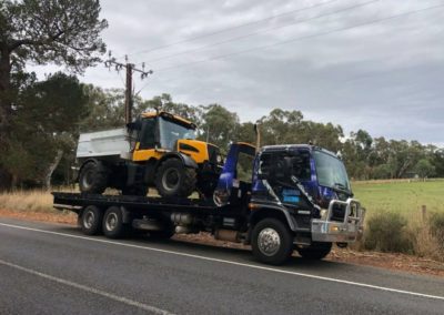 Towing a tip truck in Victor Harbour